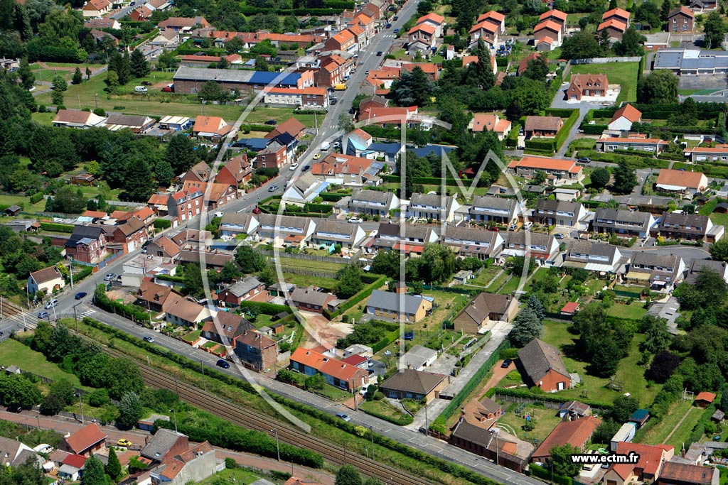 Photo arienne de Ostricourt