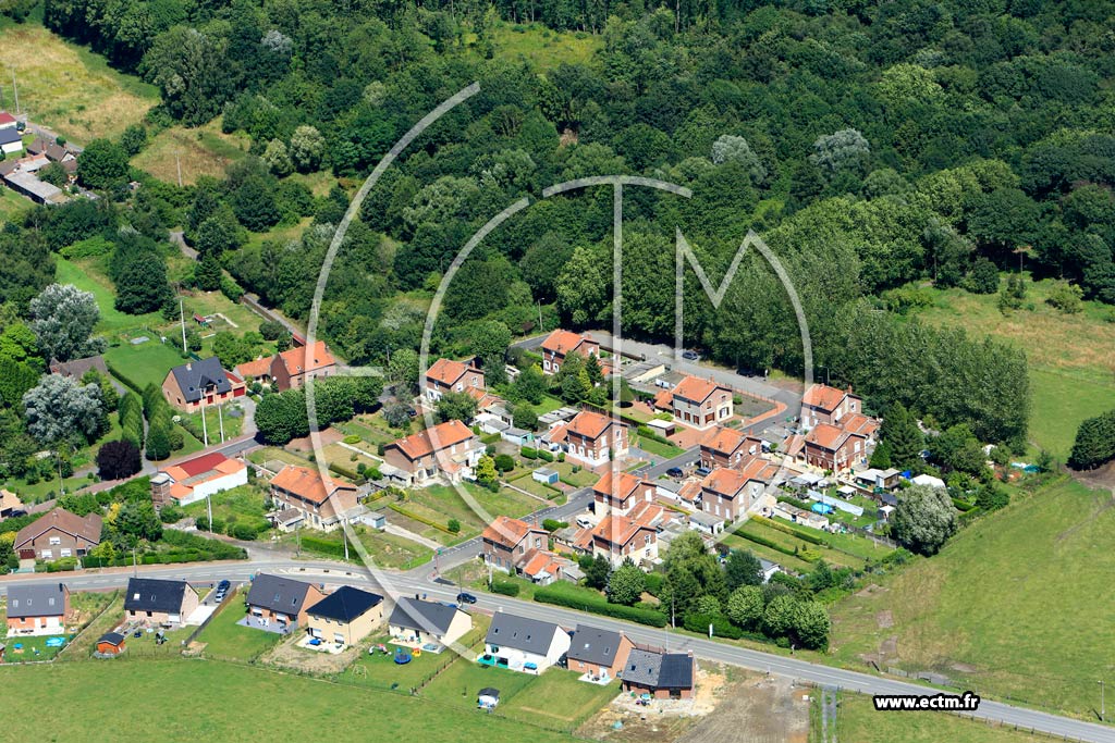 Photo arienne de Ostricourt (Quartier de la Rue Anatole France)