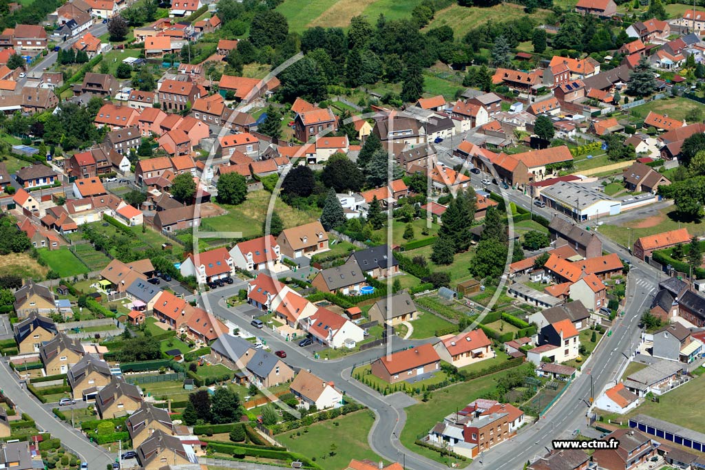 Photo arienne de Ostricourt (Quartier de la Rue Anatole France)
