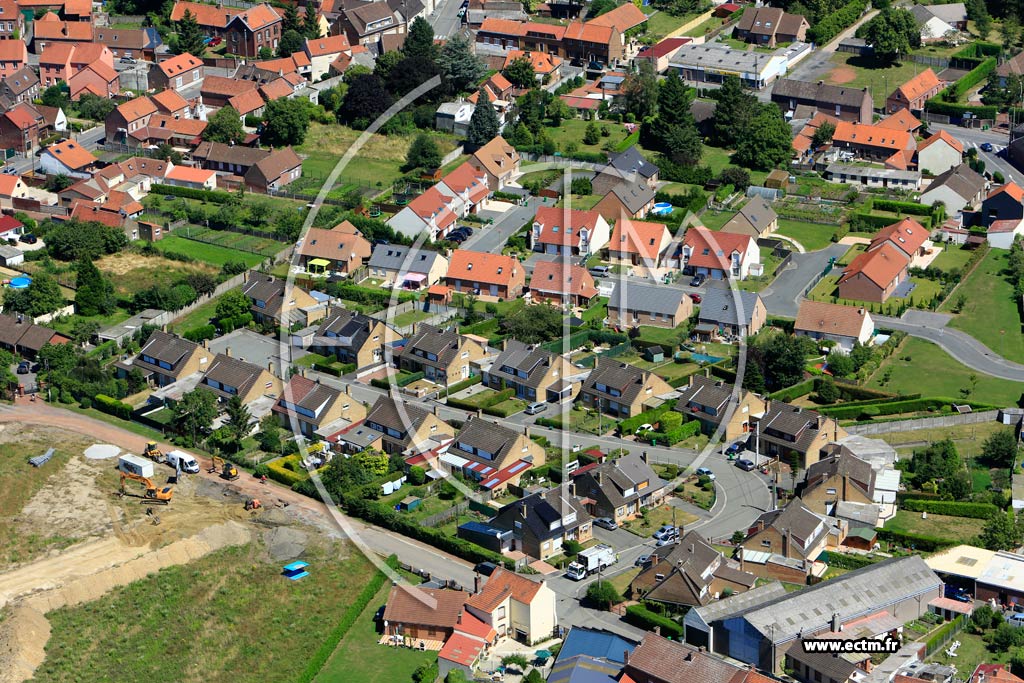 Photo arienne de Ostricourt (Quartier de la Rue Anatole France)