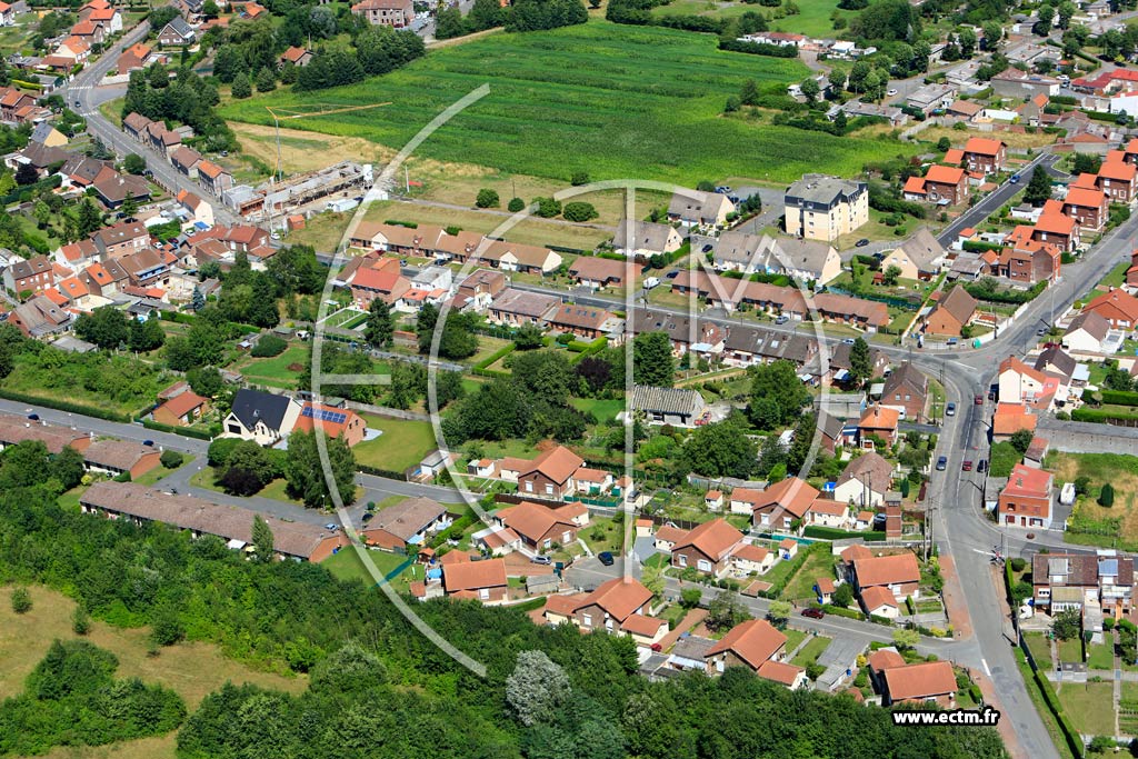 Photo arienne de Ostricourt (Quartier de la Rue du Docteur Gurin)