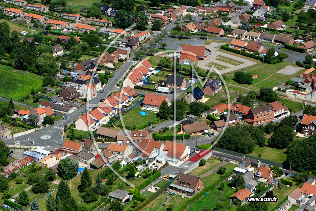 Photo arienne de Ostricourt (Quartier de la Rue du Lon Jouhaux)