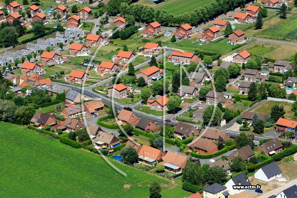 Photo arienne de Ostricourt (Quartier de la Rue du Professeur Calmette)