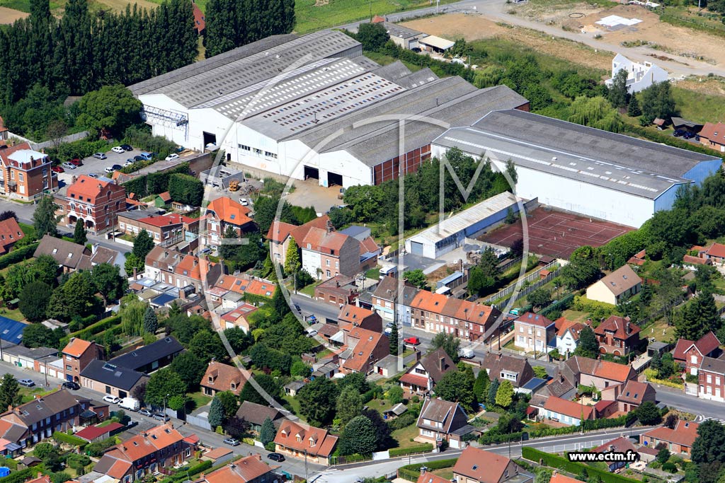 Photo arienne de Phalempin (Quartier de la Rue du Gnral De Gaulle)
