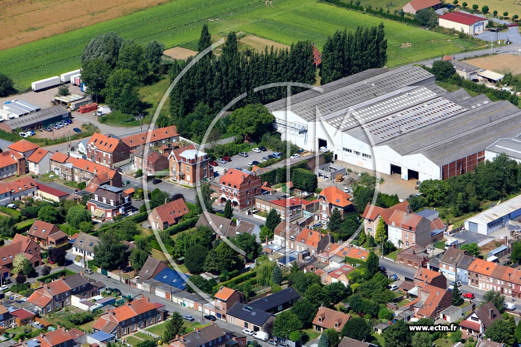 Photo arienne de Phalempin (Quartier de la Rue du Gnral De Gaulle)
