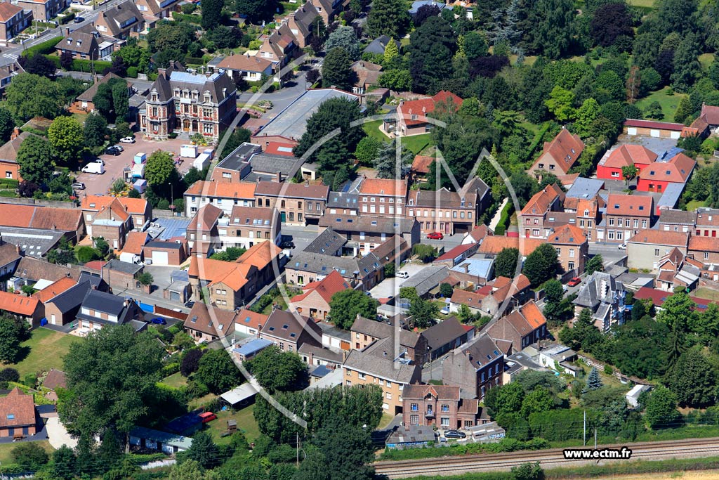 Photo arienne de Phalempin (Quartier de la Rue Jean Baptiste Lebas)