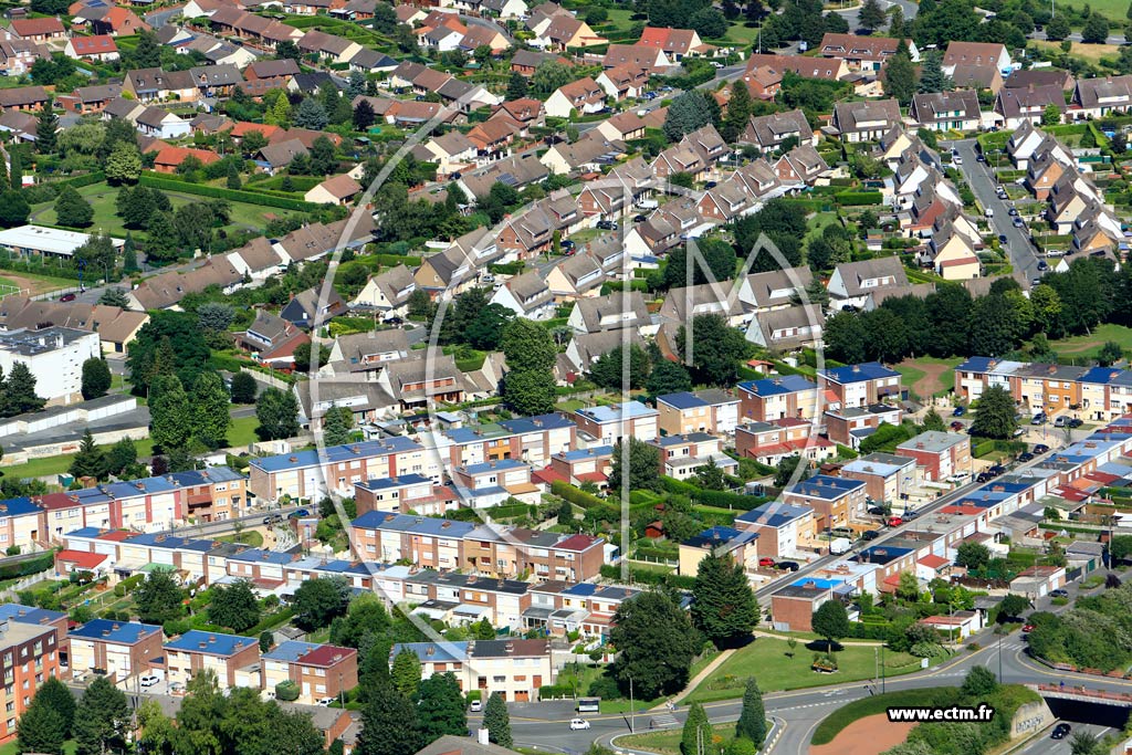 Photo arienne de Rouvroy (Quartier de la Rue Gabriel Pri)