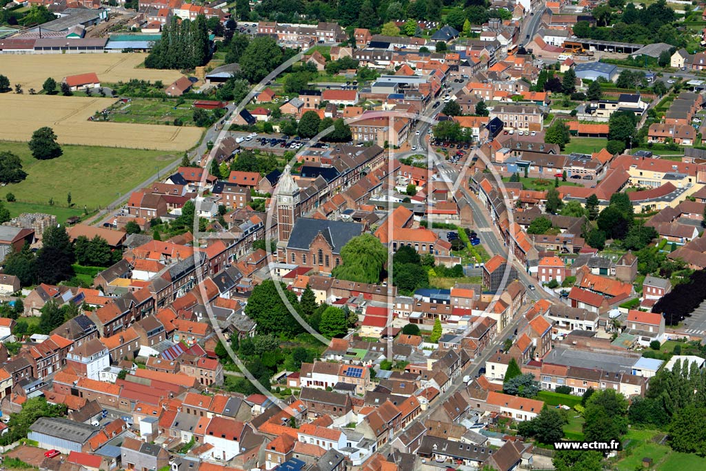 Photo arienne de Sainghin-en-Weppes (Quartier de l'Eglise)