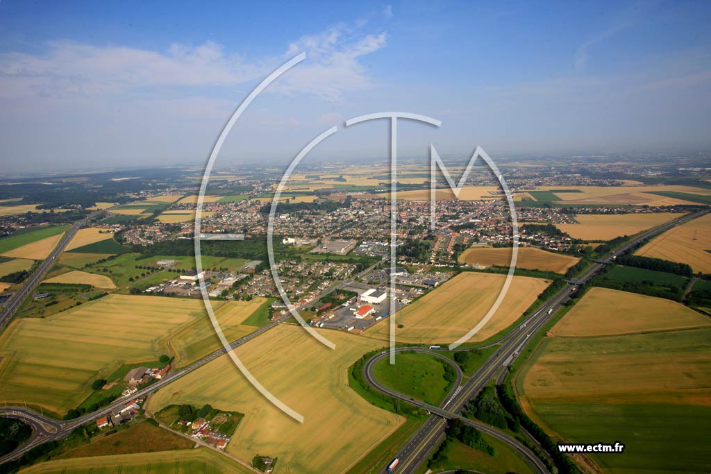 Photo arienne de Sains-en-Gohelle