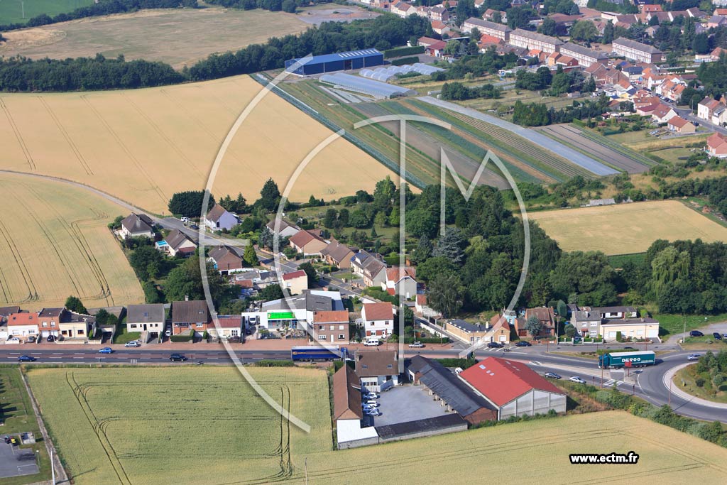 Photo arienne de Sains-en-Gohelle