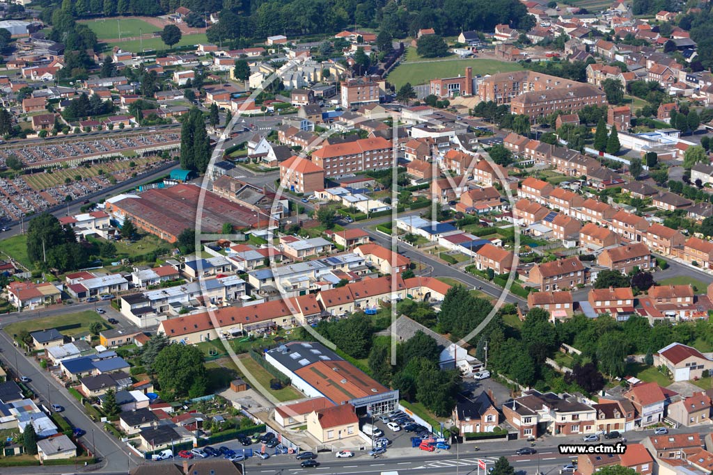 Photo arienne de Sains-en-Gohelle (Quartier de la Mairie)