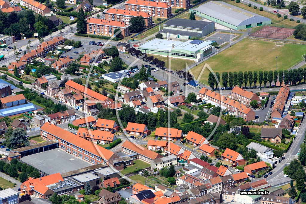 Photo arienne de Seclin (Quartier de l'Eglise)