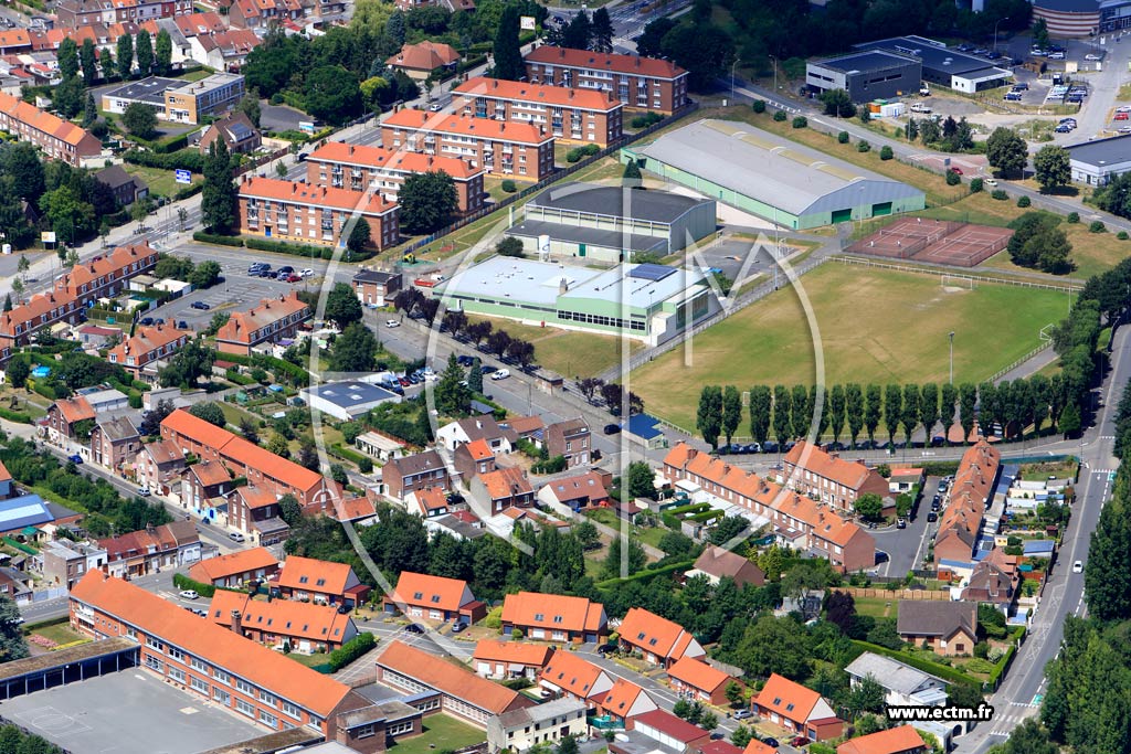 Photo arienne de Seclin (Quartier de l'Eglise)