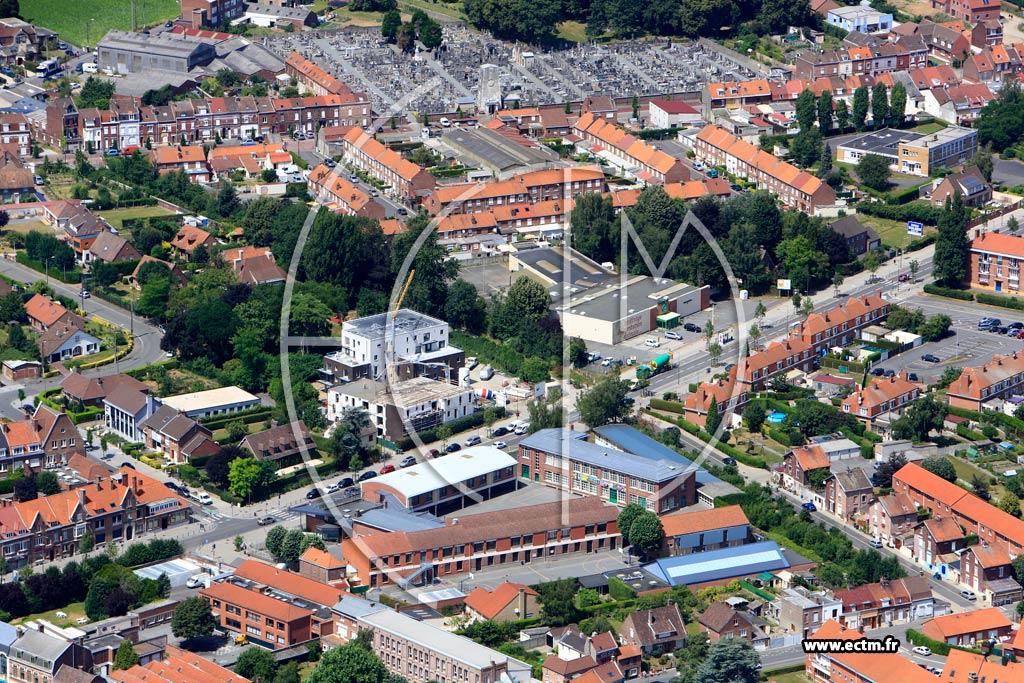 Photo arienne de Seclin (Quartier de l'Eglise)