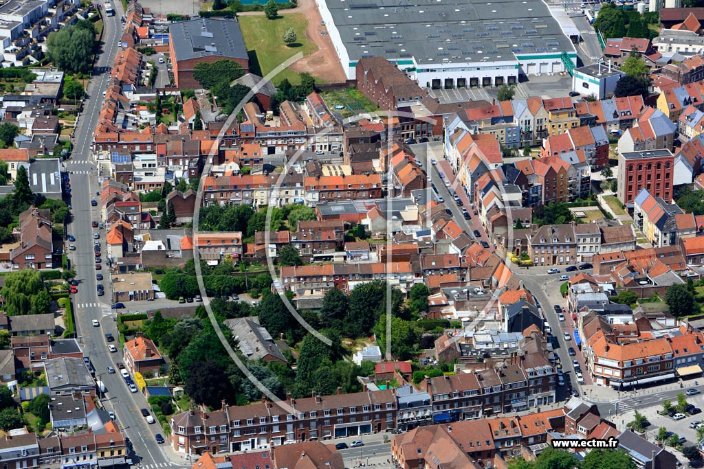 Photo arienne de Seclin (Quartier de l'Eglise)