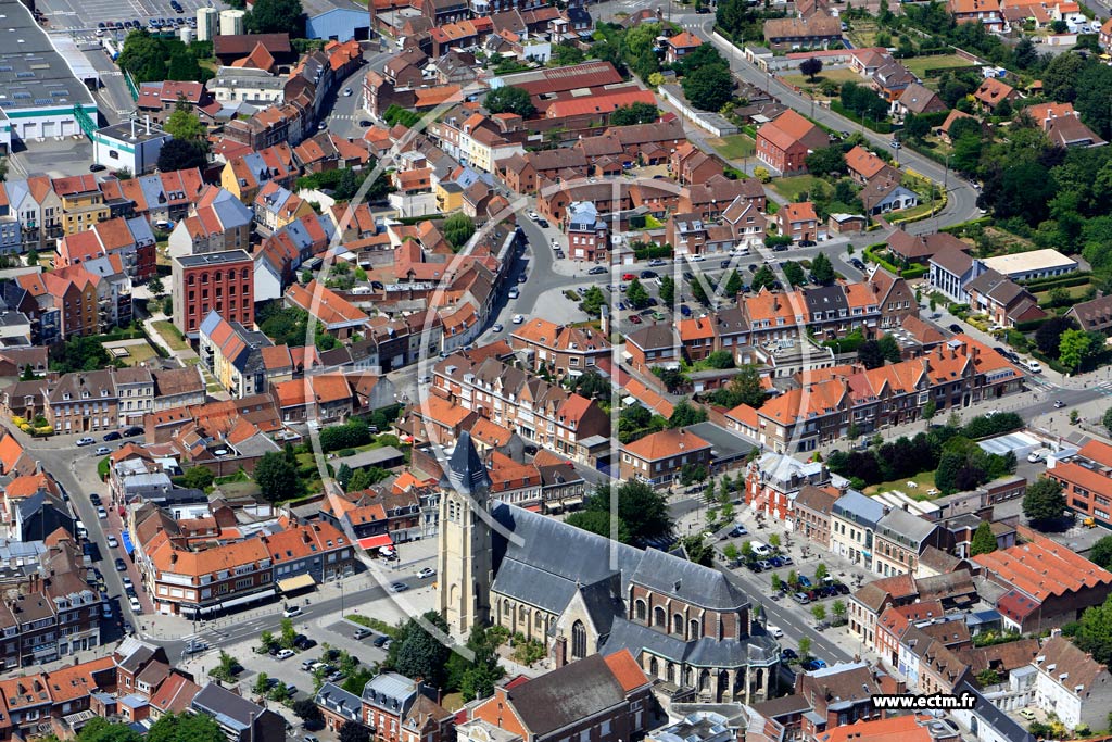 Photo arienne de Seclin (Quartier de l'Eglise)