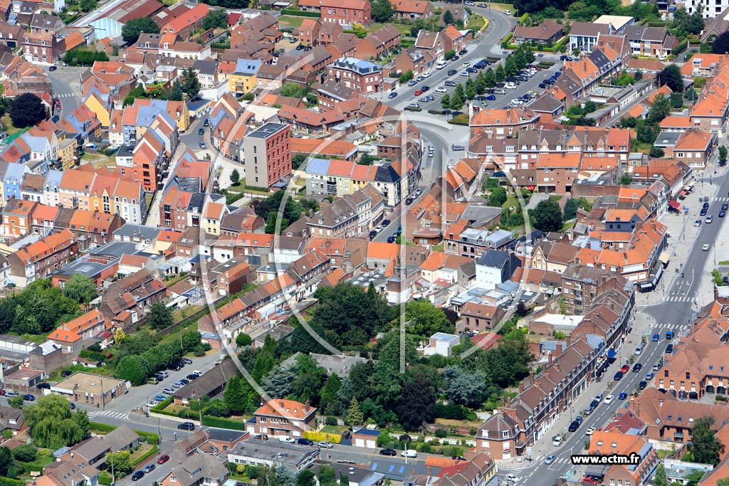 Photo arienne de Seclin (Quartier de l'Eglise)
