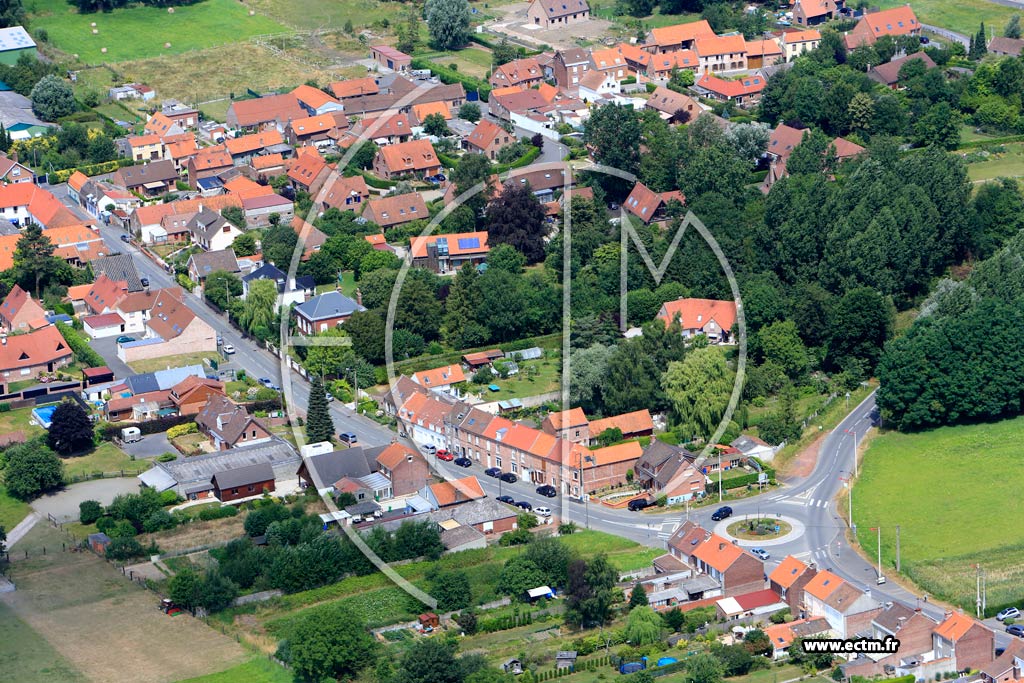 Photo arienne de Templeuve (Quartier de la Rue de la Quize)