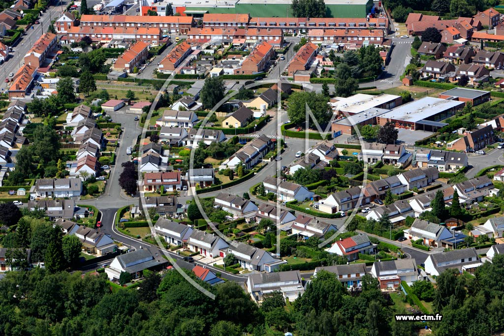 Photo arienne de Templeuve (Quartier de la Rue Grande Campagne)