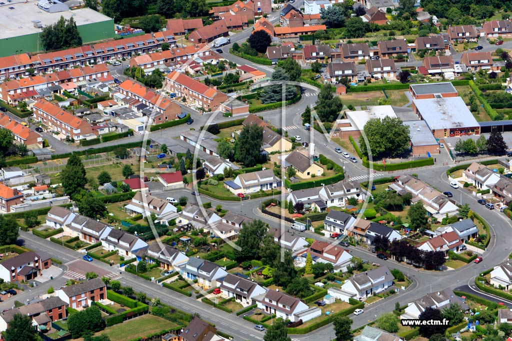 Photo arienne de Templeuve (Quartier de la Rue Grande Campagne)