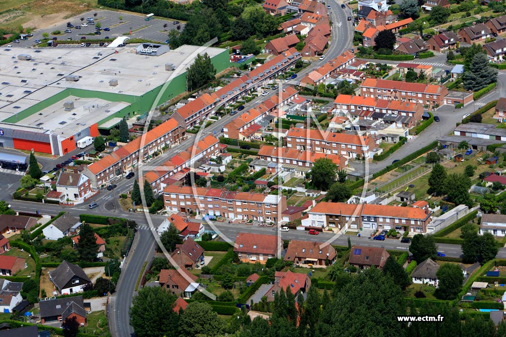 Photo arienne de Templeuve (Quartier de la Rue Grande Campagne)