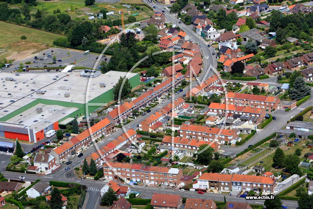 Photo arienne de Templeuve (Quartier de la Rue Grande Campagne)