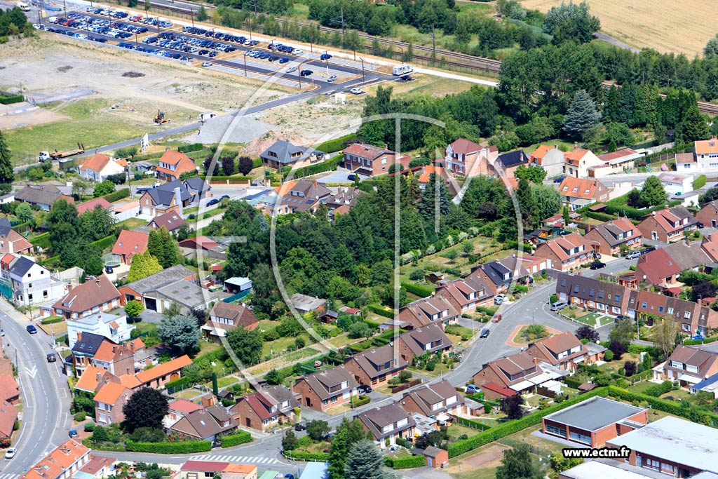 Photo arienne de Templeuve (Quartier de la Rue Grande Campagne)