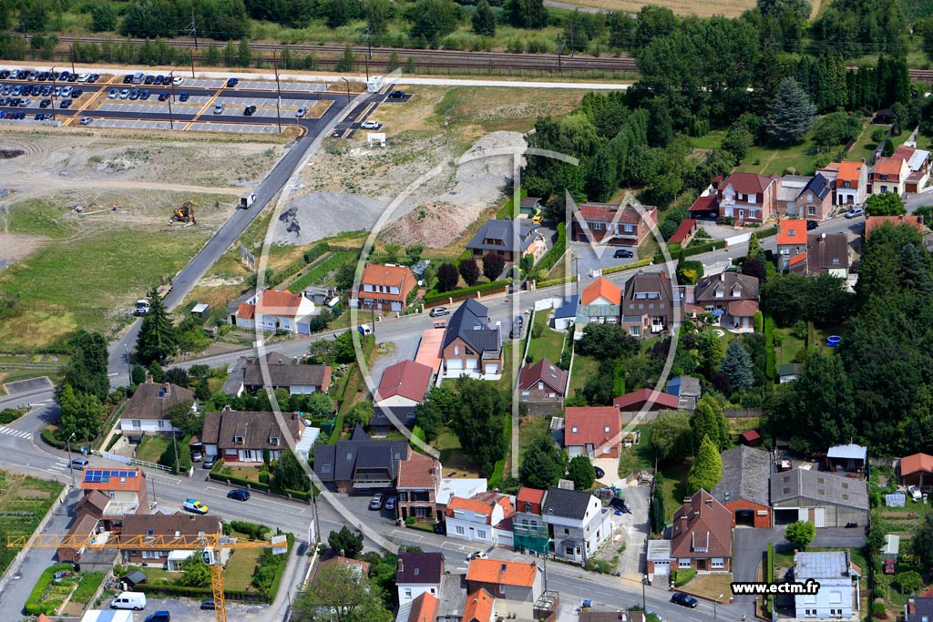 Photo arienne de Templeuve (Quartier de la Rue Grande Campagne)