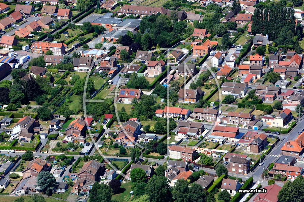 Photo arienne de Thumeries (Quartier de la Rue du Talus)
