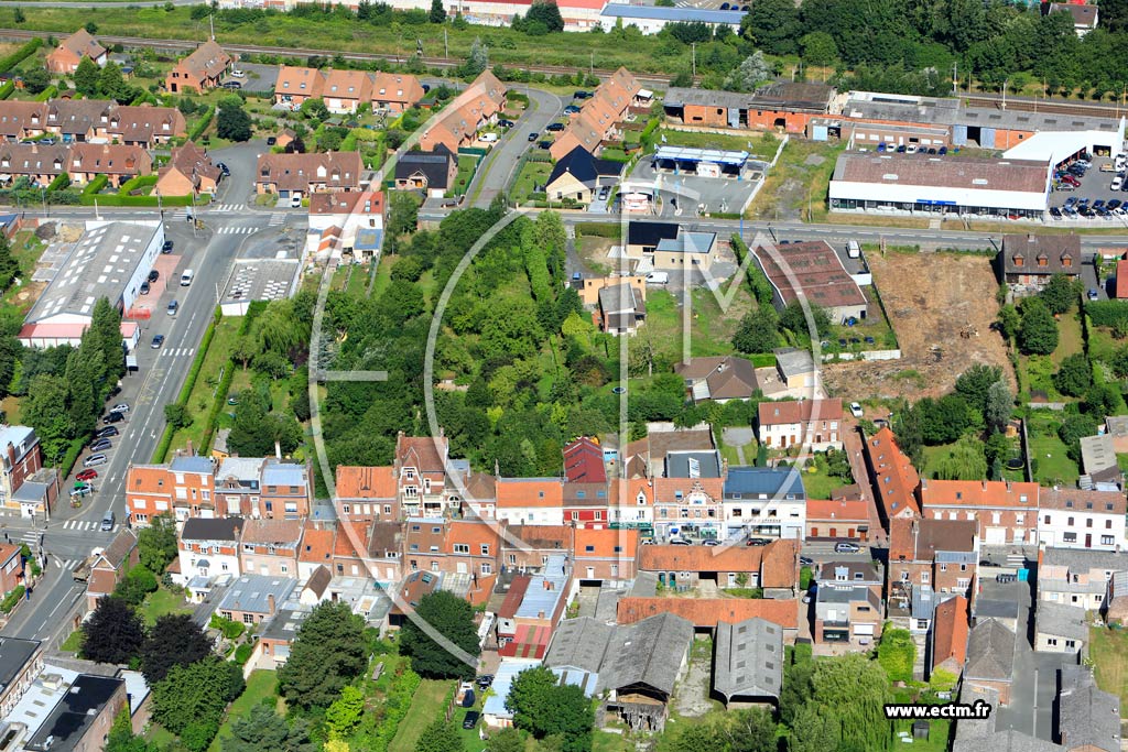 Photo arienne de Wavrin (Quartier de l'Eglise)