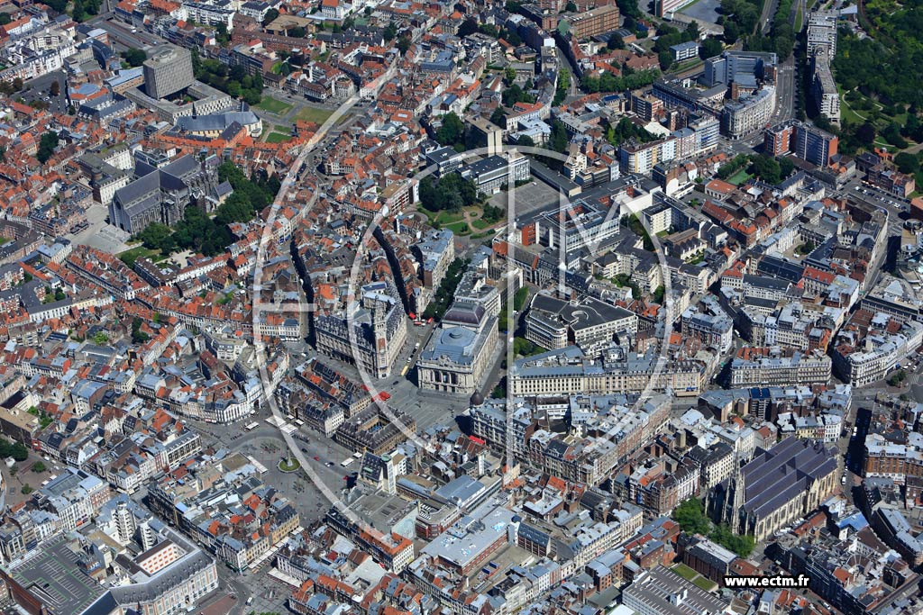 Photo arienne de Lille (Place du Gnral De Gaulle)