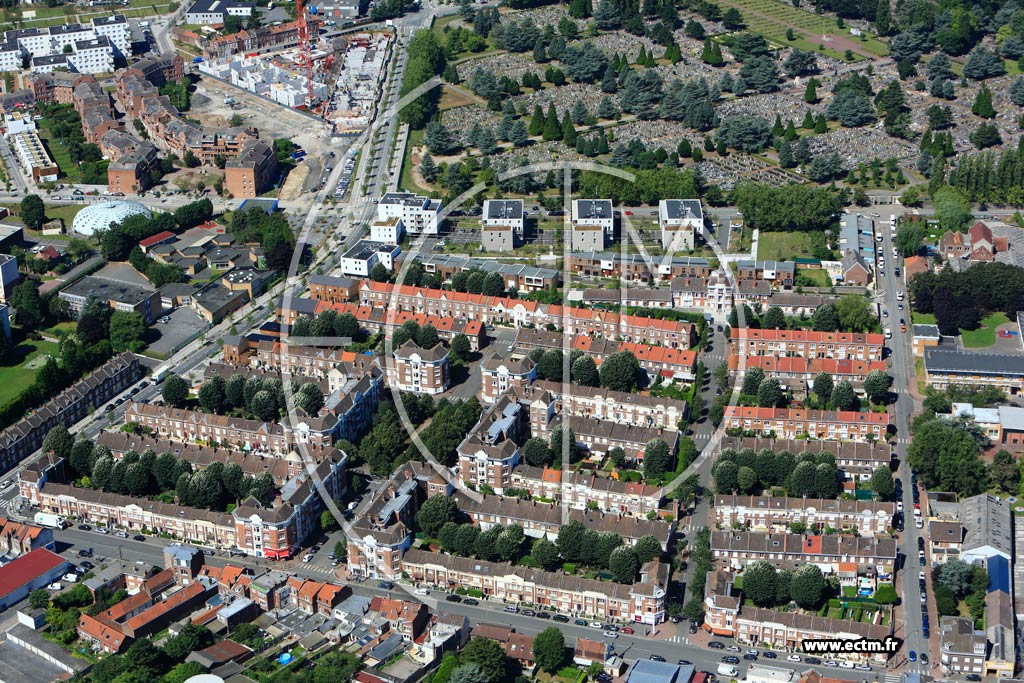 Photo arienne de Lille (Rue du Faubourg d'Arras)
