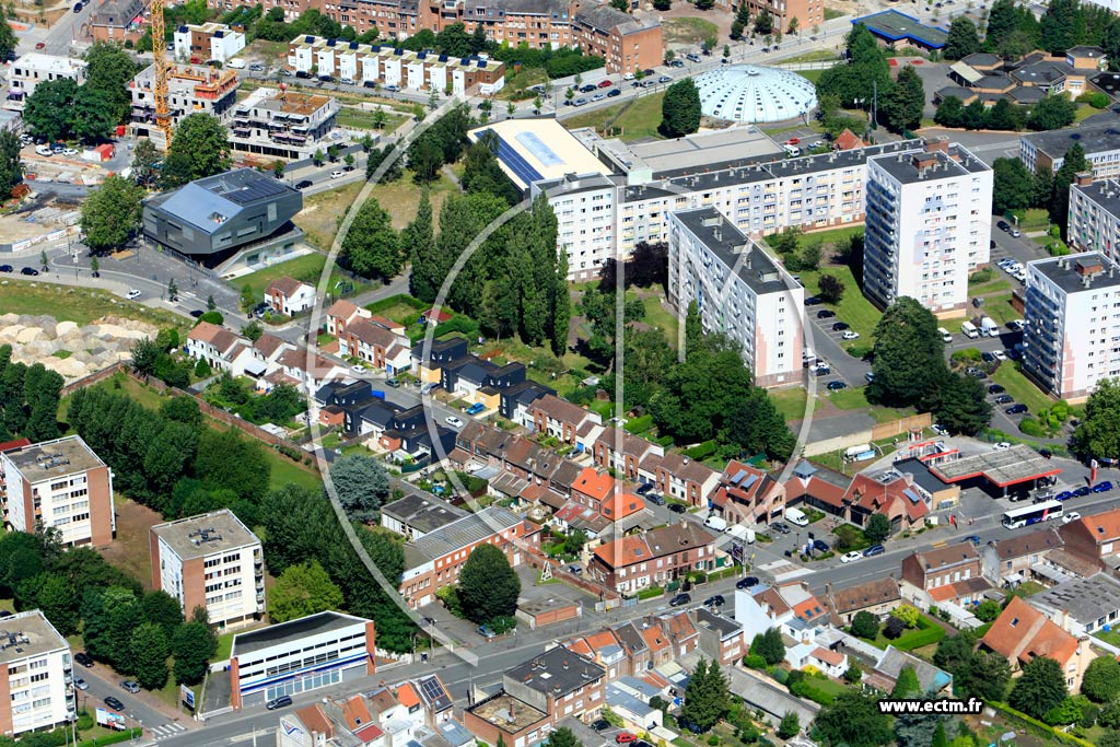 Photo arienne de Lille (Rue du Faubourg d'Arras)