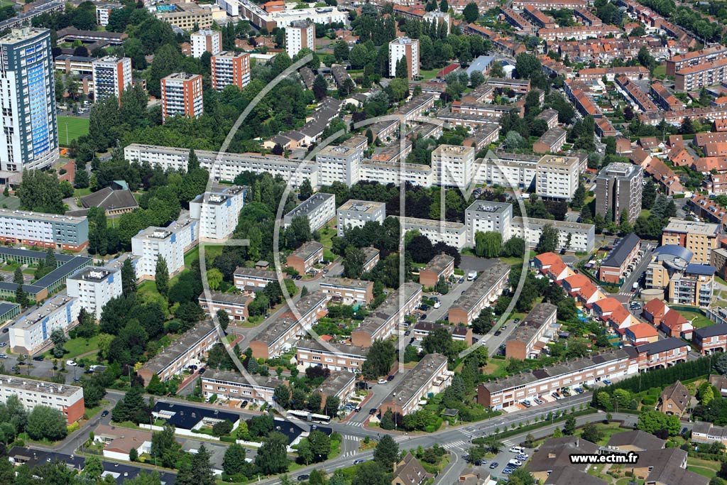 Photo arienne de Loos (Quartier du Centre Hospitalier de Loos)