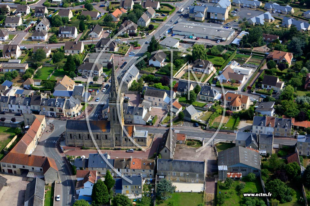 Photo arienne de Bretteville-l'Orgueilleuse (L'Eglise)