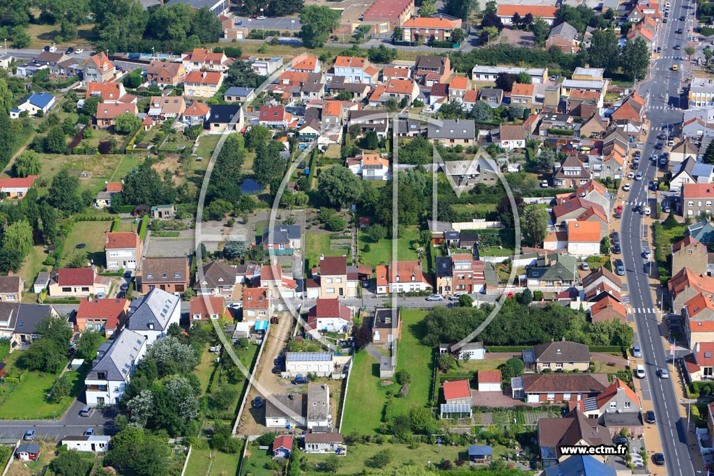 Photo arienne de Bray-Dunes (Quartier de la Rue Jeanne-d'Arc)
