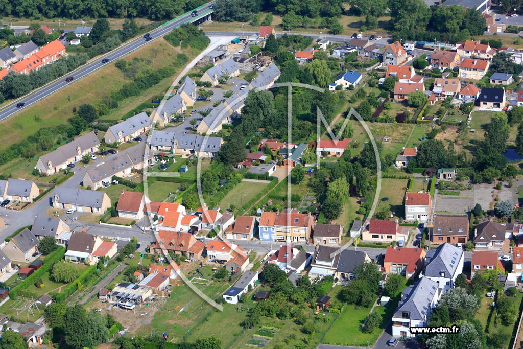 Photo arienne de Bray-Dunes (Quartier de la Rue Jeanne-d'Arc)