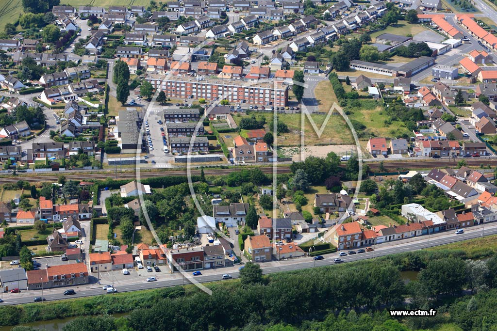 Photo arienne de Cappelle-la-Grande (Quartier de la Rue de Bierne)