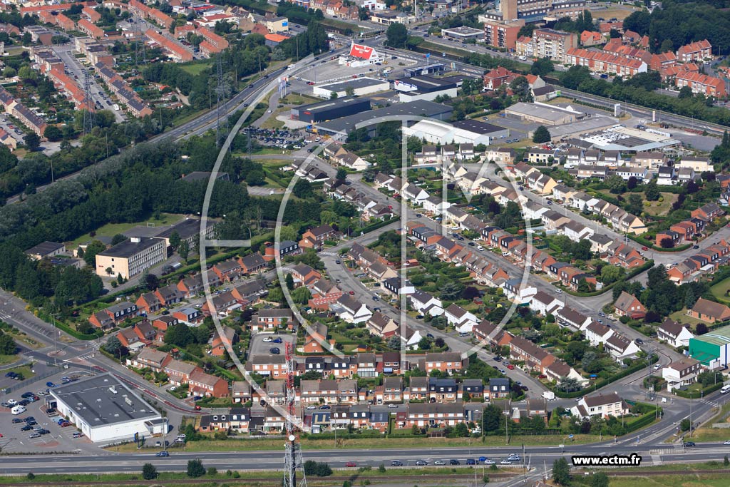 Photo arienne de Coudekerque-Branche (Quartier de la Rue de Roubaix)