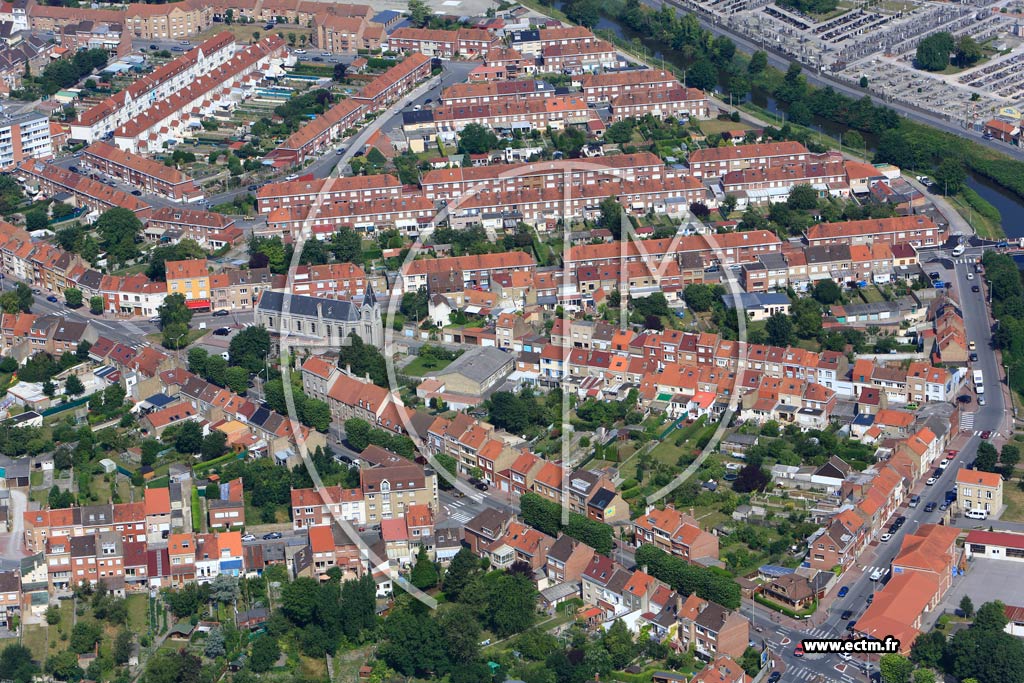 Photo arienne de Coudekerque-Branche (Quartier de la Rue Gustave-Delory)