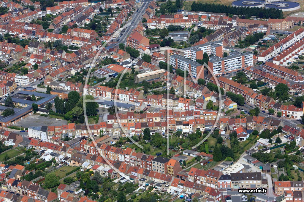 Photo arienne de Coudekerque-Branche (Quartier de la Rue Gustave-Delory)