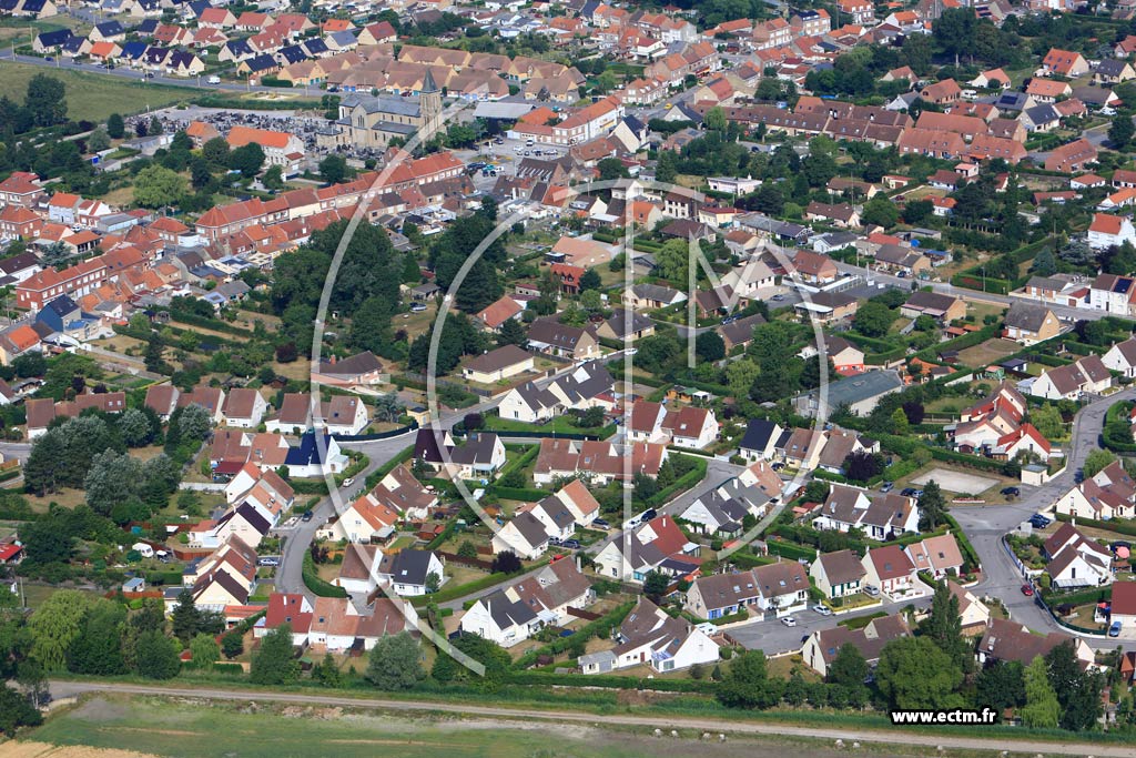 Photo arienne de Ghyvelde (Quartier de la Rue de la Frontire)