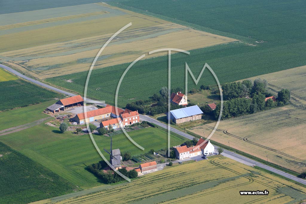 Photo arienne de Hondschoote (Quartier du Moulin du Nord)