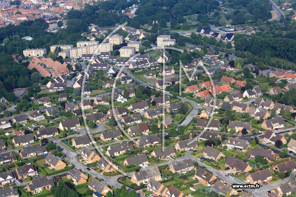 Photo arienne de Hoymille (Quartier de la Rue d'Ypres)