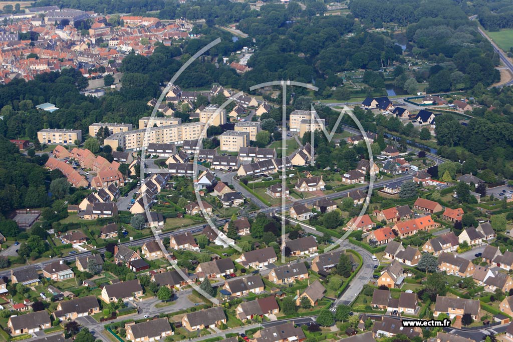 Photo arienne de Hoymille (Quartier de la Rue d'Ypres)
