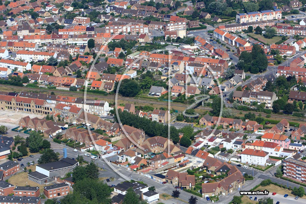 Photo arienne de Leffrinckoucke (Quartier de la Rue Roger-Salengro)