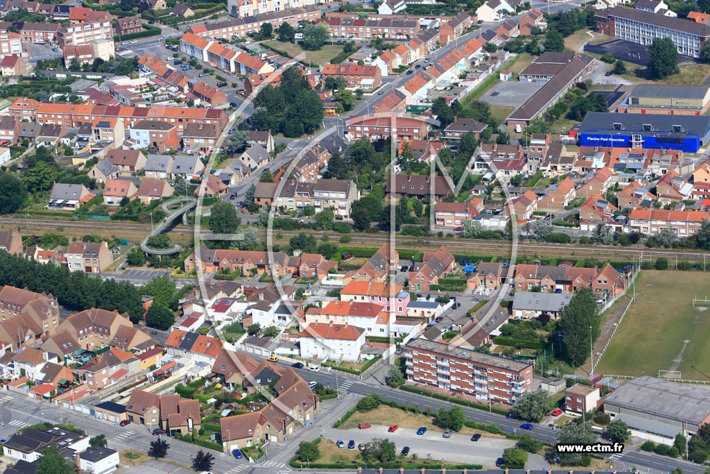 Photo arienne de Leffrinckoucke (Quartier de la Rue Roger-Salengro)