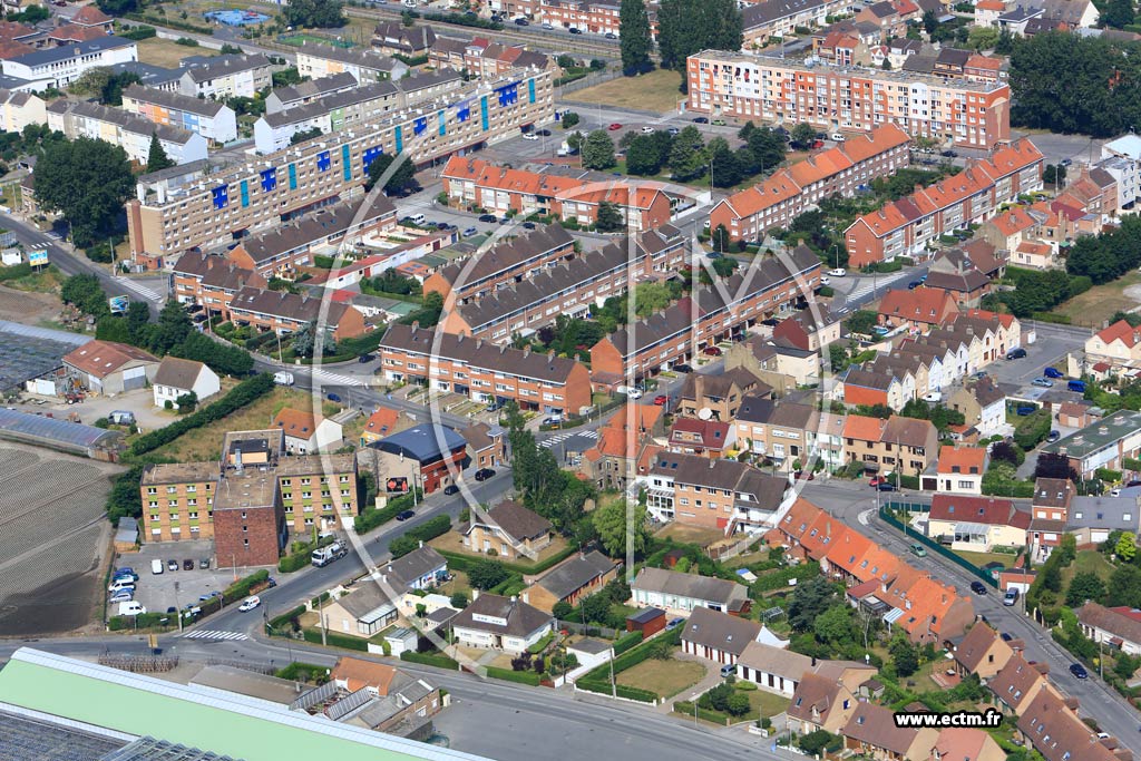 Photo arienne de Leffrinckoucke (Quartier de la Rue Roger-Salengro)