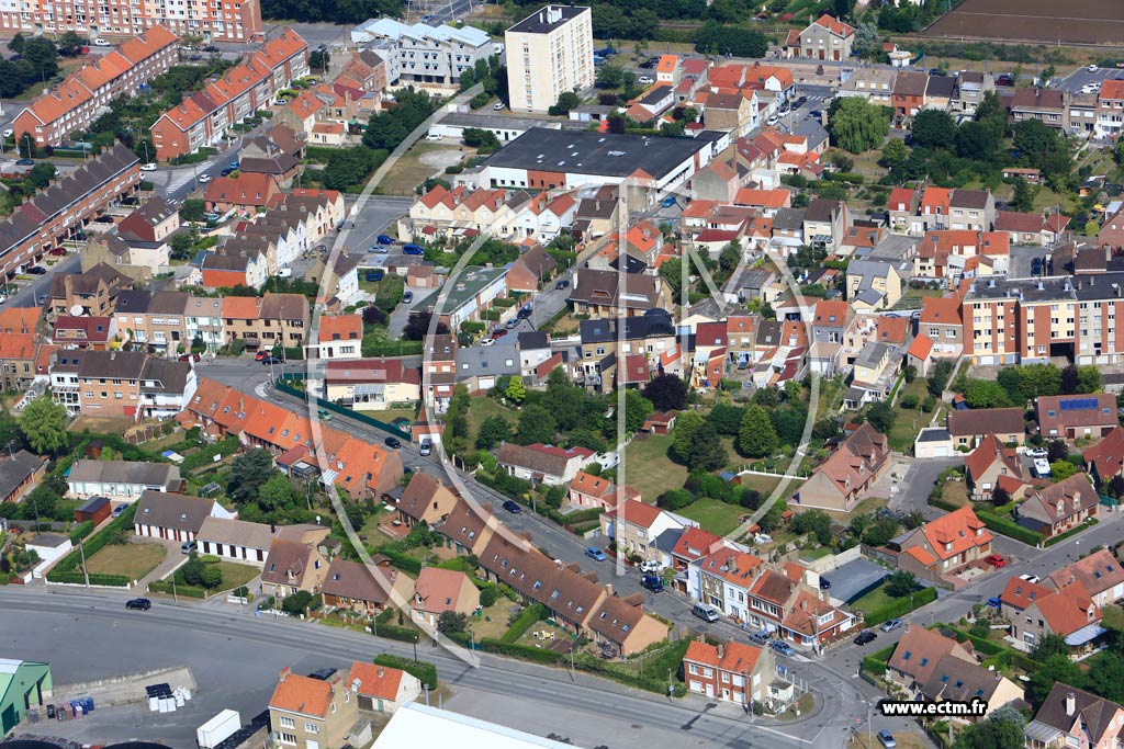 Photo arienne de Leffrinckoucke (Quartier de la Rue Roger-Salengro)