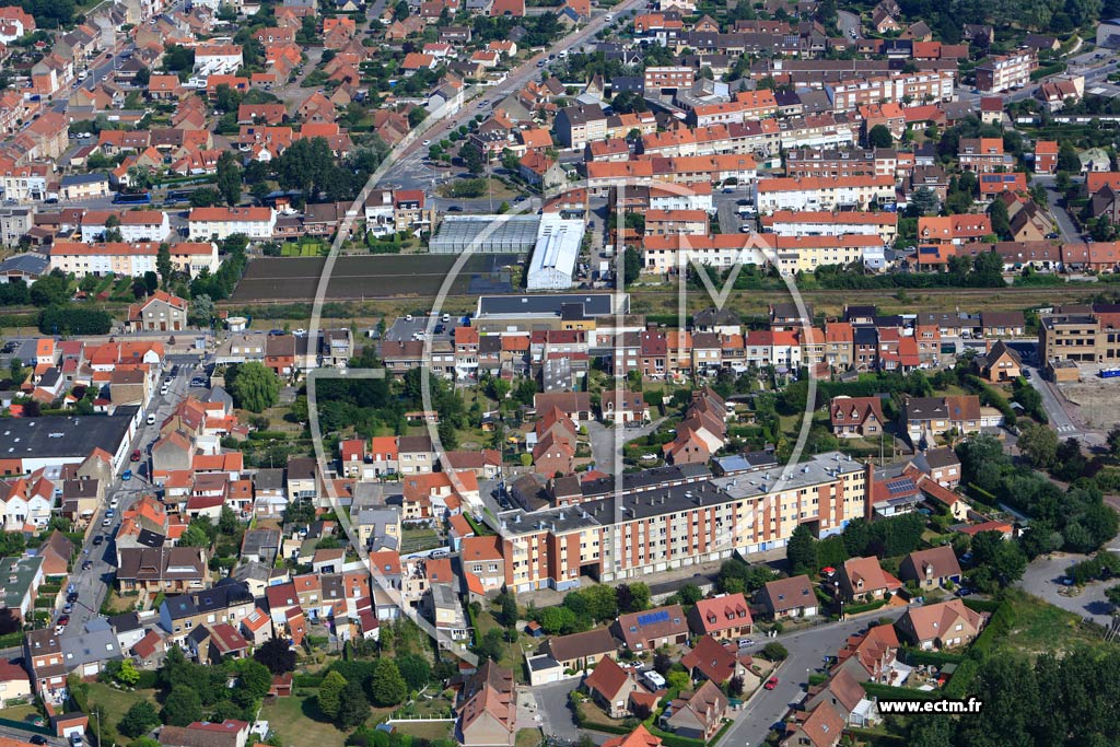 Photo arienne de Leffrinckoucke (Quartier de la Rue Roger-Salengro)